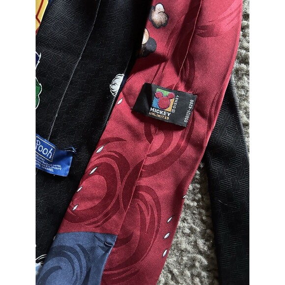 Lot Of 3 Disney Mickey Mouse, Goofy & Tigger Disney Dress Ties - Picture 6 of 6